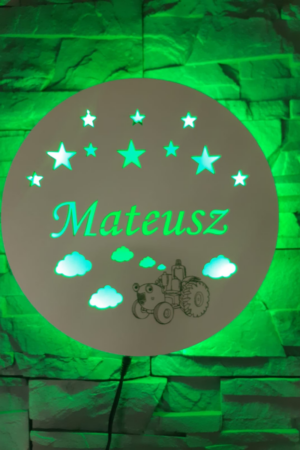 Lampka okrągła Traktor