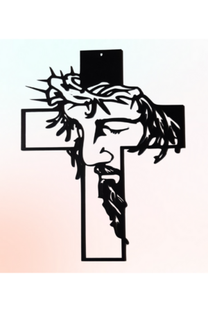 Krzyż z wizerunkiem twarzy Jezusa wz1