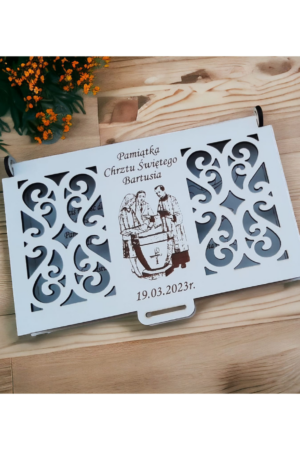 Personalizowane pudełko na pieniądze - Pamiątka Chrztu Świętego