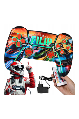 PAD PS5 KONTROLER lampa SAMOCHODY personalizowana dla GRACZA KOLORY PILOT