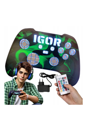 PAD XBOX KONTROLER personalizowana lampka ZIELONY NEON PILOT RGB 16 KOLORÓW