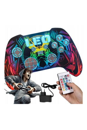 PAD XBOX KONTROLER personalizowana lampka nocna dla dziecka SMOK KOLOROWY