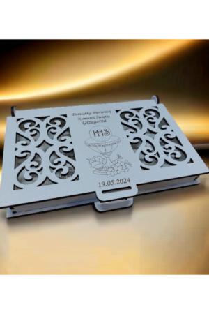 Personalizowane pudełko na pieniądze - Pamiątka Komunii