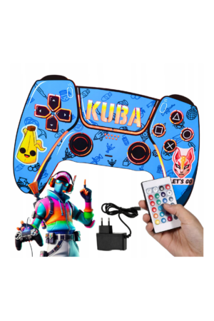PAD PS5 KONTROLER lampa FORTNITE personalizowana dla GRACZA KOLORY PILOT