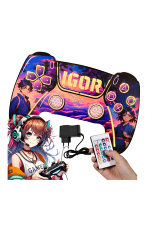 PAD PS5 KONTROLER lampka lampa dla dziecka dla GRACZA gamingowa PILOT RGB