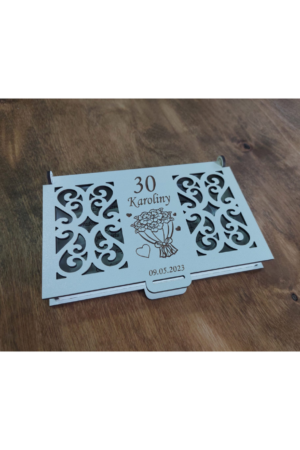 Personalizowane pudełko na pieniądze - Pamiątka Urodzin