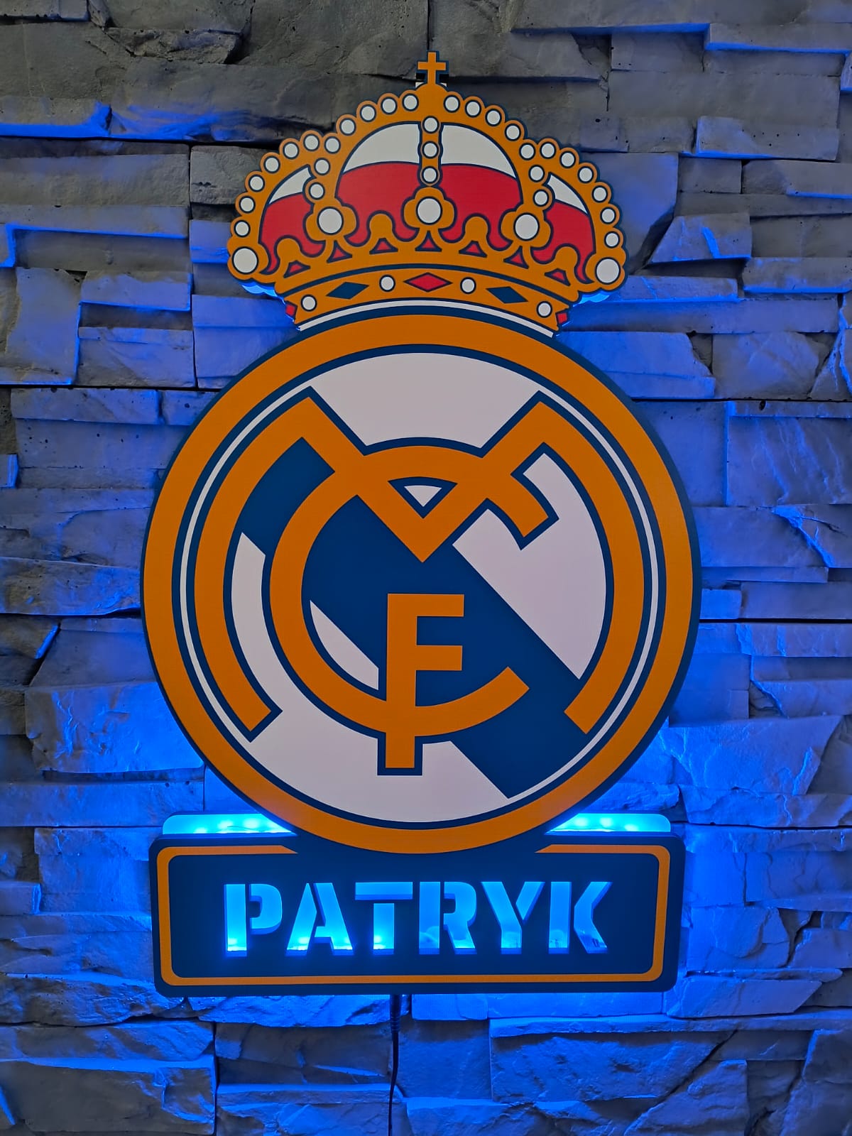 REAL MADRYT Herb Personalizowana Lampka nocna LED piłkarska dowolne imię - obrazek 12